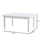 Mesa De Jantar Kingston 150cm Madeira Maciça - Branco