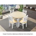 Mesa De Jantar Kingston Com 4 Cadeiras 90 Cm Branco/natural -