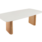 Mesa De Jantar Laminada Vidro Grécia 2,0x1,0m Requinte Salas