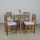 Mesa De Jantar Laura Em Madeira Maciça E Tampo Em Mdf Bp 15 M