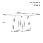 Mesa De Jantar Lectus 1600x900 Amendoa/off White - New Ceval