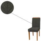 Mesa De Jantar Lectus 160x90 Cinza Com 6 Cadeiras Amanda Linh