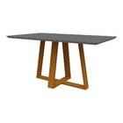 Mesa De Jantar Lectus 160x90 Cinza Com 6 Cadeiras Amanda Linh