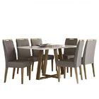 Mesa De Jantar Lectus 160x90 Com 6 Cadeiras Itália - Pr Móveis