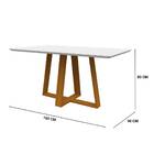 Mesa De Jantar Lectus 160x90 Off White Com 6 Cadeiras Amanda