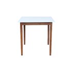 Mesa De Jantar Linhas Pés Madeira Maciça Tampo Mdf Laqueado 1