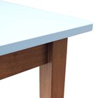 Mesa De Jantar Linhas Pés Madeira Maciça Tampo Mdf Laqueado 1