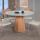 Mesa De Jantar Lisboa Tampo Redondo Off White 1,20 M