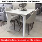 Mesa De Jantar Lisboa Univ 140 Cm Tampo De Madeira Vidro Cola