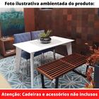 Mesa De Jantar Lisboa Univ 180 Cm Tampo De Madeira Vidro Cola
