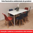 Mesa De Jantar Lisboa Univ 180 Cm Tampo De Madeira Vidro Cola