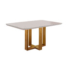 Mesa De Jantar Lisy Tampo Madeira E Vidro 120x80 Com 4 Cadeir