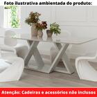 Mesa De Jantar Livia Flora 180 Cm Retangular Borda Arredondad