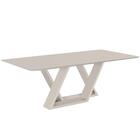 Mesa De Jantar Livia Flora 180 Cm Retangular Borda Arredondad