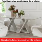 Mesa De Jantar Livia Flora 200 Cm Retangular Borda Arredondad