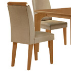 Mesa De Jantar Liz 120cm Mdf Canto Copo E Com 4 Cadeiras Athe