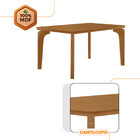 Mesa De Jantar Liz 120cm Mdf Canto Copo E Com 4 Cadeiras Athe