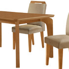 Mesa De Jantar Liz 120cm Mdf Canto Copo E Com 4 Cadeiras Athe