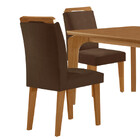 Mesa De Jantar Liz 120cm Mdf Canto Copo E Com 4 Cadeiras Athe