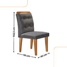 Mesa De Jantar Liz 120cm Mdf Canto Copo E Com 4 Cadeiras Carol