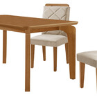 Mesa De Jantar Liz 120cm Mdf Canto Copo E Com 4 Cadeiras Meli