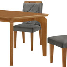 Mesa De Jantar Liz 120cm Mdf Canto Copo E Com 4 Cadeiras Meli