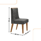 Mesa De Jantar Liz 120cm Mdf Canto Copo E Com 4 Cadeiras Safi