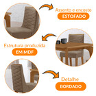 Mesa De Jantar Liz 120cm Mdf Canto Copo E Com 4 Cadeiras Safi