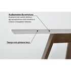 Mesa De Jantar Lizzi Com Pés Cruzados 1,35m Branco/castanho C
