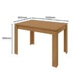 Mesa De Jantar Lopas 120 Cm Athenas Amêndoa