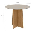 Mesa De Jantar Lopas Redondo 100 Cm Celebrare Marrom Madeira