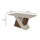 Mesa De Jantar Lopas Retangular 170 Cm Venus 6 Lugares Com Vi