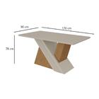 Mesa De Jantar Lopas Retangular 170 Cm Venus 6 Lugares Marrom