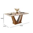 Mesa De Jantar Lucy Com Tampo Chanfrado 170x90 Carvalho Europ