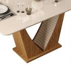 Mesa De Jantar Lucy Com Tampo Chanfrado 170x90 Carvalho Europ