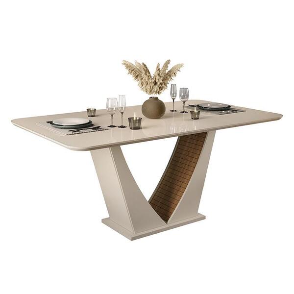 Mesa De Jantar Lucy Tampo Chanfrado 170x90 - Pr Móveis