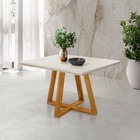 Mesa De Jantar Luxo Retangular 4 Lugares Tampo Off Pé Perola