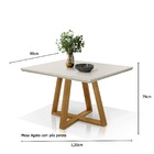 Mesa De Jantar Luxo Retangular 4 Lugares Tampo Off Pé Perola