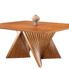 Mesa De Jantar Madeira Maciça 1,3x1,3m - Topázio - Harmonia