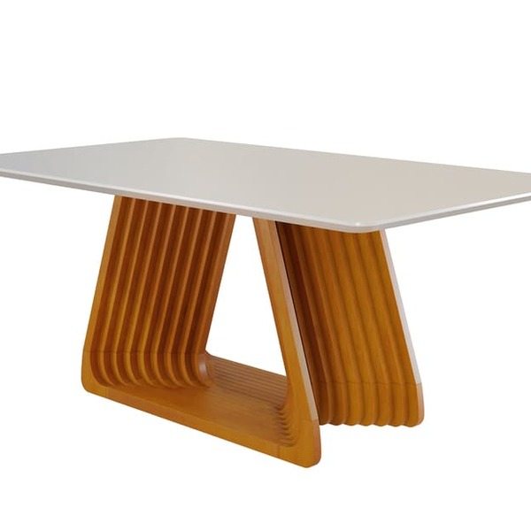 Mesa De Jantar Madeira Maciça 2,0x1,0m Obsidiana Harmonia