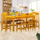 Mesa De Jantar Madeira Maciça 8 Lugares Estofados Safira Cere