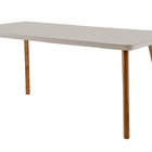 Mesa De Jantar Madeira Maciça Com Vidro - Turquia-1,20x0,80m