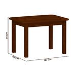 Mesa De Jantar Madeira Maciça Para 4 Lugares Safira Castanho