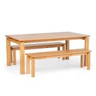 Mesa De Jantar Madeira Maciça Piazza  Amêndoa