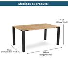 Mesa De Jantar Madison Light Renar Retangular 160 Cm X 90 Cm