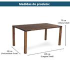 Mesa De Jantar Madison Light Renar Retangular 220 Cm X 100 Cm