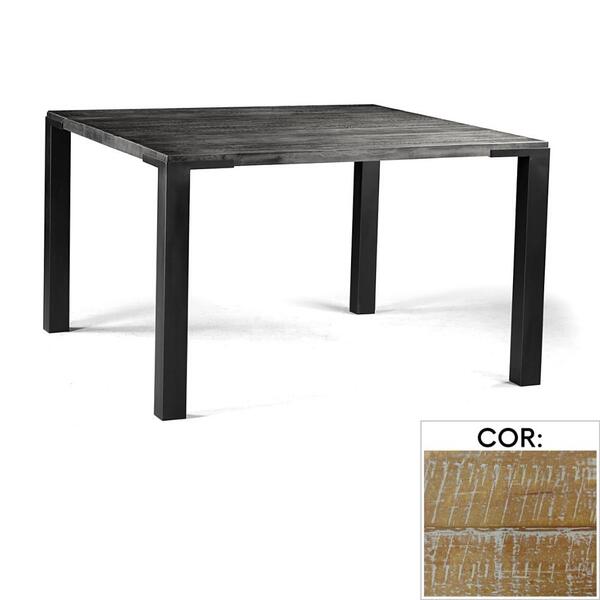 Mesa De Jantar Madison Renar Quadrada 120 Cm Cor Driftwood Ba