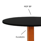 Mesa De Jantar Maitê 60 Cm 2 Lugares Preta - Melhor Móvel