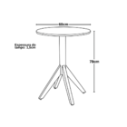 Mesa De Jantar Maitê 60 Cm 2 Lugares Preta - Melhor Móvel