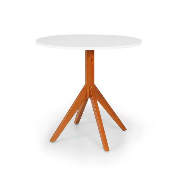 Mesa De Jantar Maitê Redonda 80cm 4 Lugares Branca - Melhor M